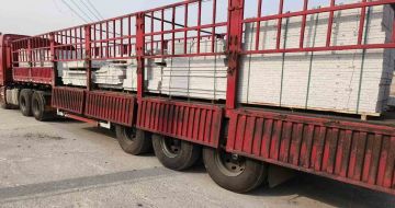 天津 白麻荔枝面外墙干挂，工厂装车日常