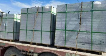 天津 芝麻白花岗岩地铺石装车日常