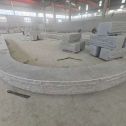天津 芝麻白异形坐凳，自然面光面弧形加工