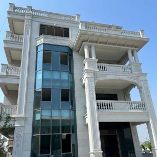 天津 白麻花岗岩别墅外墙干挂效果展示