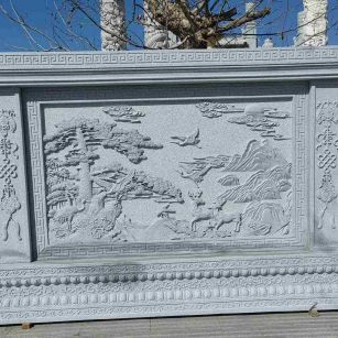 天津 芝麻白大型照壁，屏风，影壁