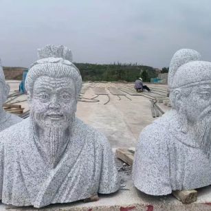 天津 白麻花岗岩石材人物立体雕刻