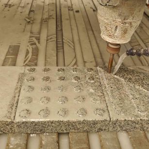 天津 芝麻白花岗岩石材盲人石、盲道石、盲点石