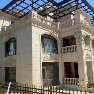 天津 黄金麻花岗岩荔枝面别墅外墙干挂