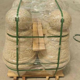 天津 黄金麻异形定制雕花——棒棒糖挡车柱