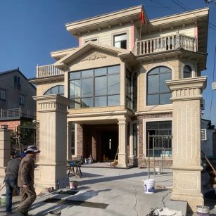 天津 黄金麻花岗岩荔枝面别墅外墙干挂私家专属