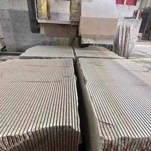 天津 车间生产日常，黄金麻白麻花岗岩