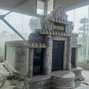 天津 芝麻白墓碑效果展示图