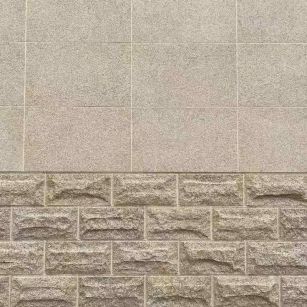 天津 黄金麻自然面蘑菇石配荔枝面干挂