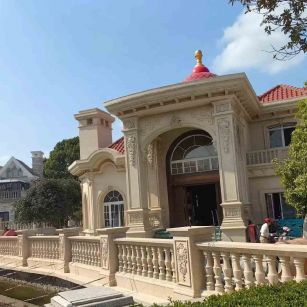天津 黄金麻花岗岩欧式别墅