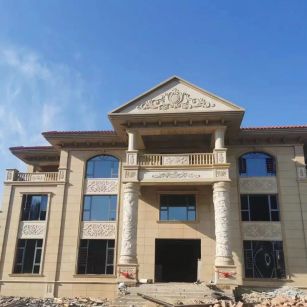 天津 黄金麻花岗岩别墅外墙干挂