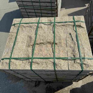 天津 黄金麻花岗岩石材自然面蘑菇石成品