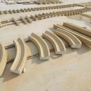 天津 黄金麻花岗岩别墅线条