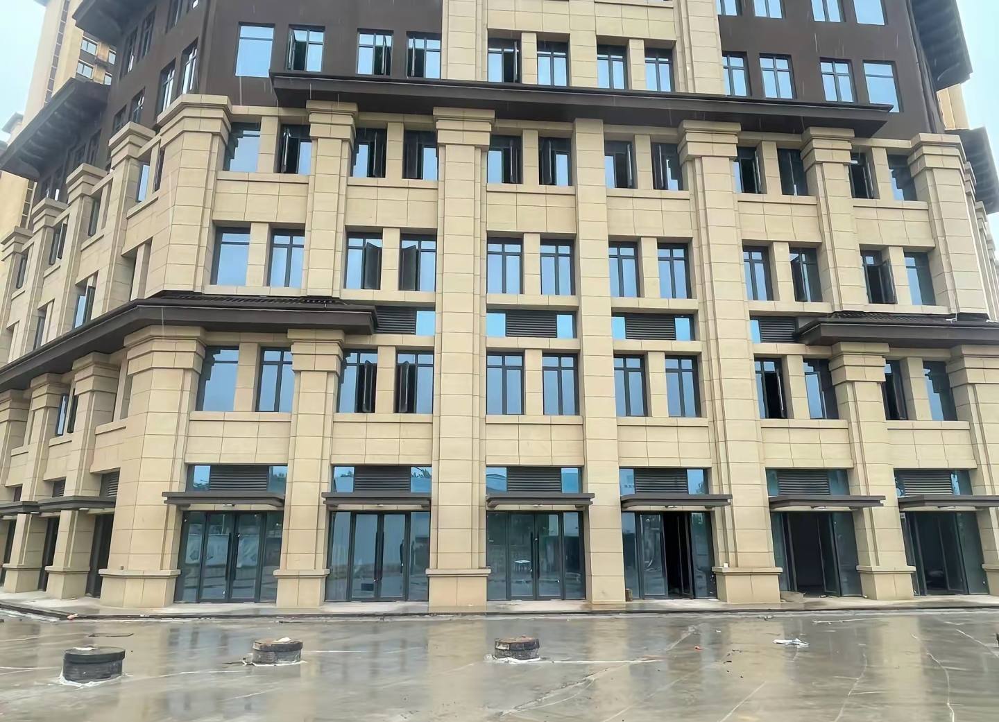 天津 黄金麻花岗岩荔枝面小区外墙干挂