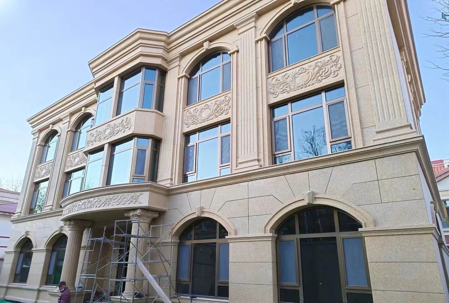 天津 黄金麻花岗岩别墅外墙干挂