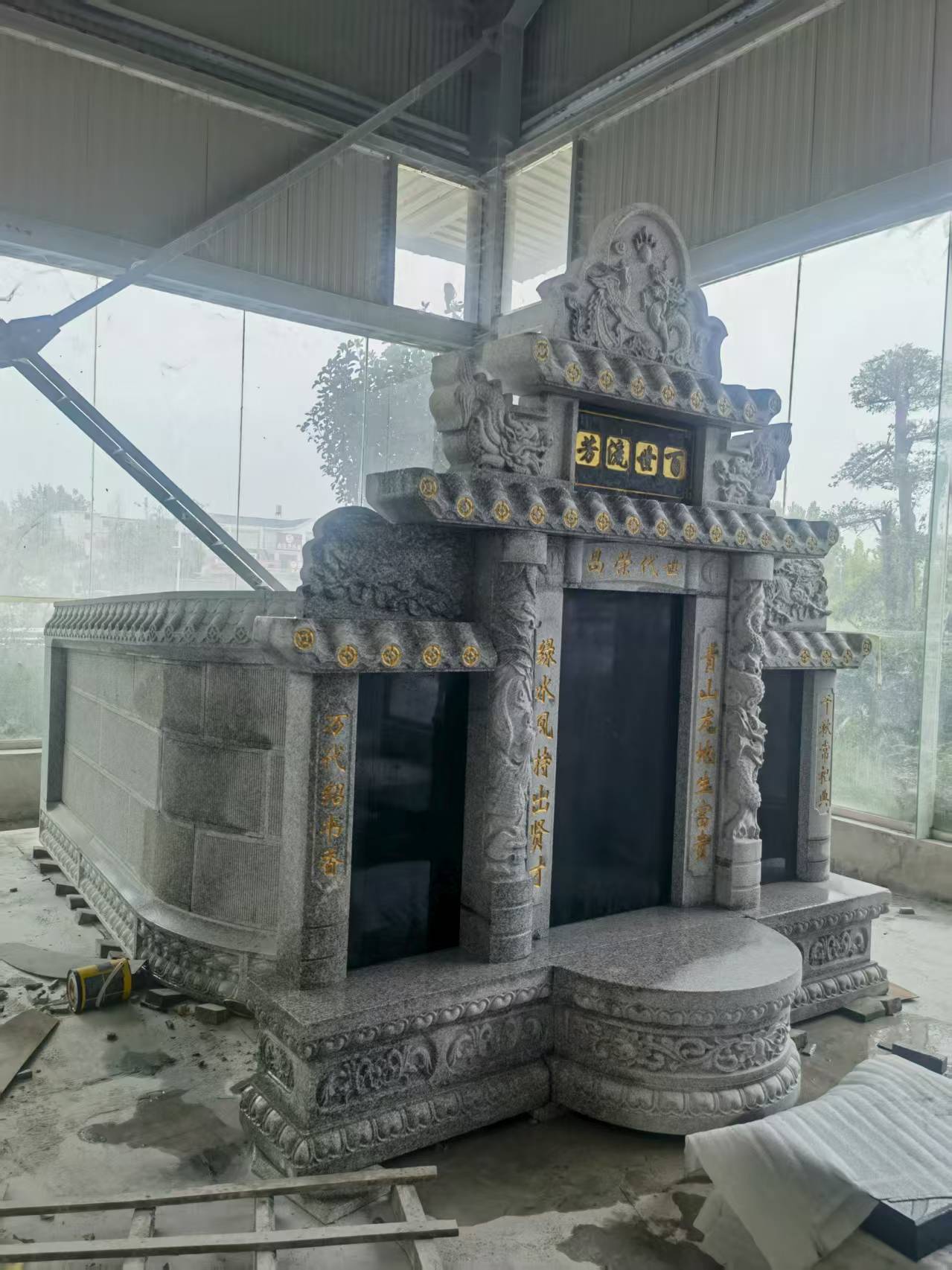 天津 芝麻白墓碑效果展示图