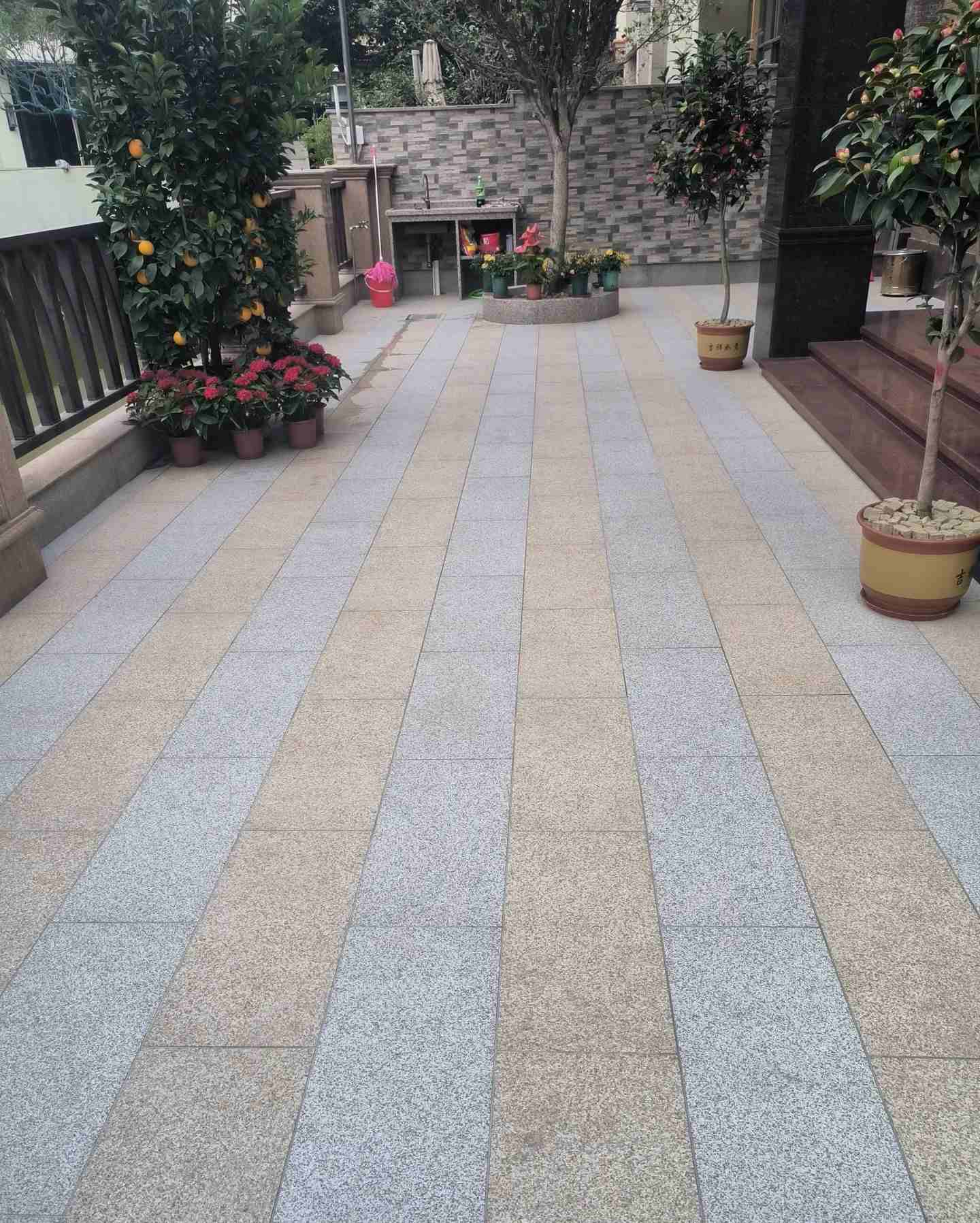 天津 黄金麻白麻荔枝面庭院铺装展示