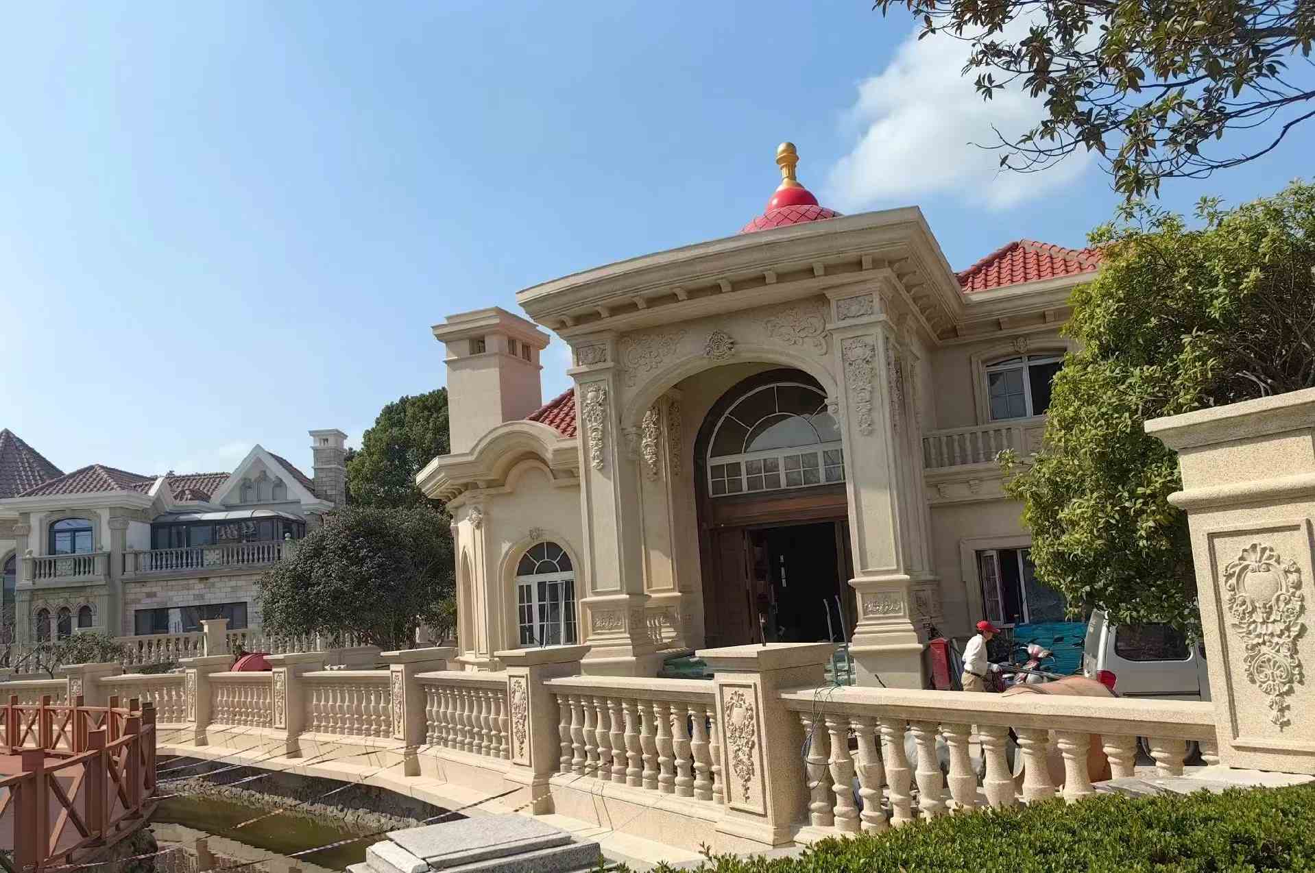 天津 黄金麻花岗岩欧式别墅