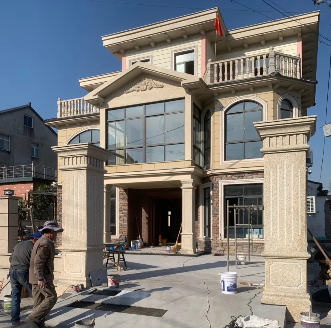 天津 黄金麻花岗岩荔枝面别墅外墙干挂私家专属