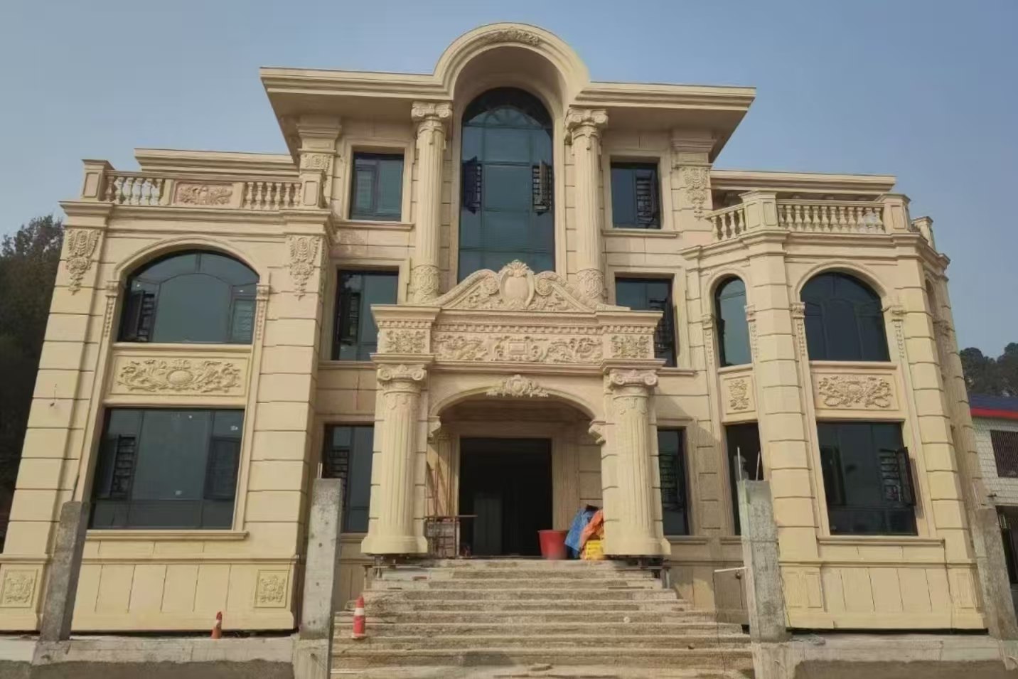 天津 黄金麻花岗岩别墅外墙干挂